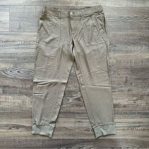 The Limited Olive Green Elastic Ankle Casual Pant
